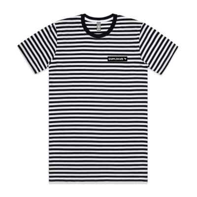 GYMJAYS Logo Print Mens Stripe Tee Thumbnail