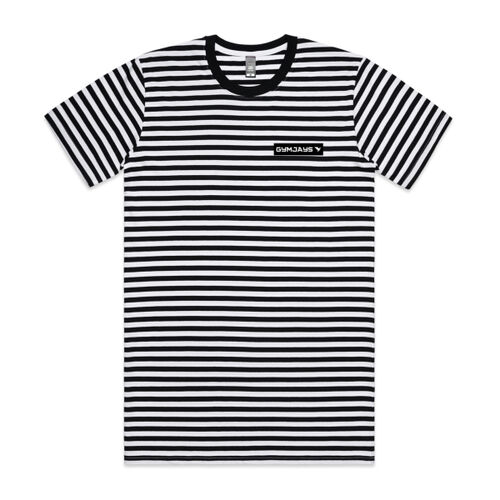 GYMJAYS Logo Print Mens Stripe Tee Thumbnail