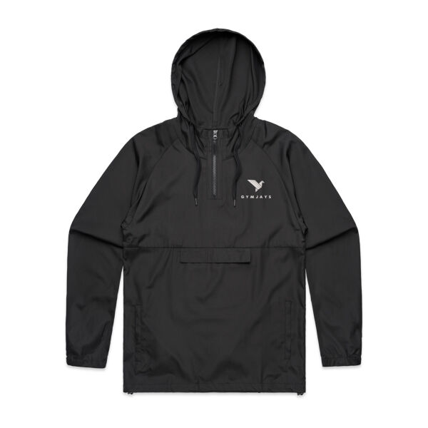 GYMJAYS Text Embroidery Mens Windbreaker Thumbnail