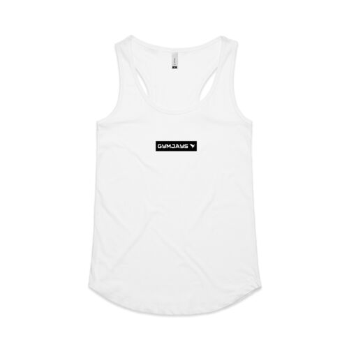 GYMJAYS Logo Black Print Womens Racerback Singlet 2 Thumbnail