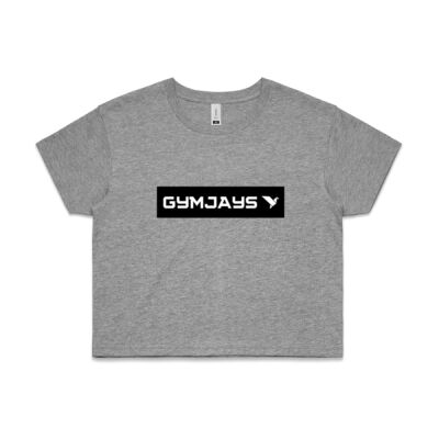 GYMJAYS Logo Print Womens Crop Tee Thumbnail