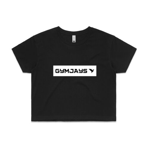 GYMJAYS Logo Print Womens Crop Tee Thumbnail